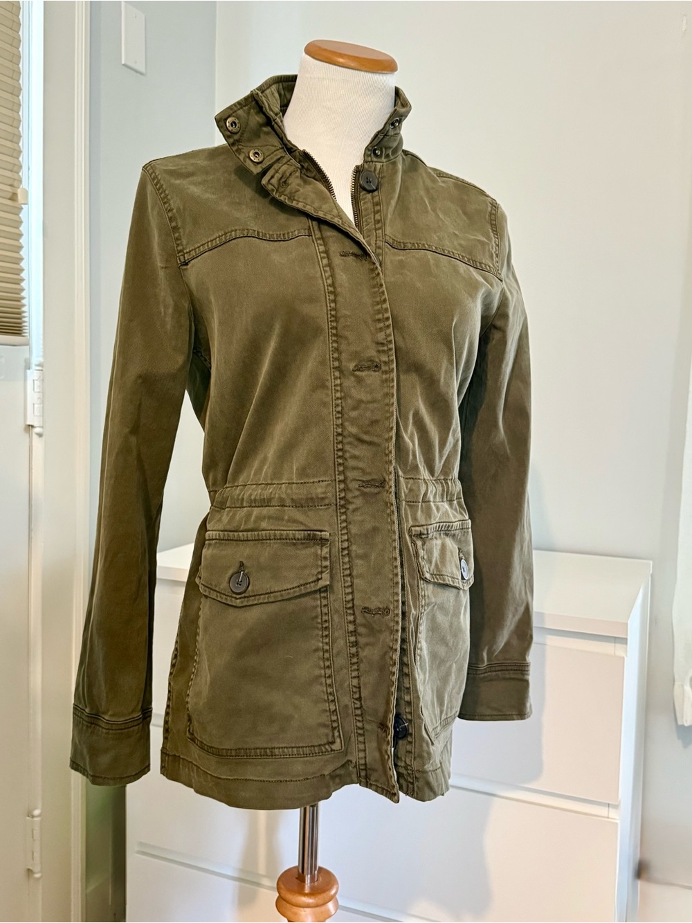 Lucky Brand Olive Green Utility Jacket - Women's Casual Coat